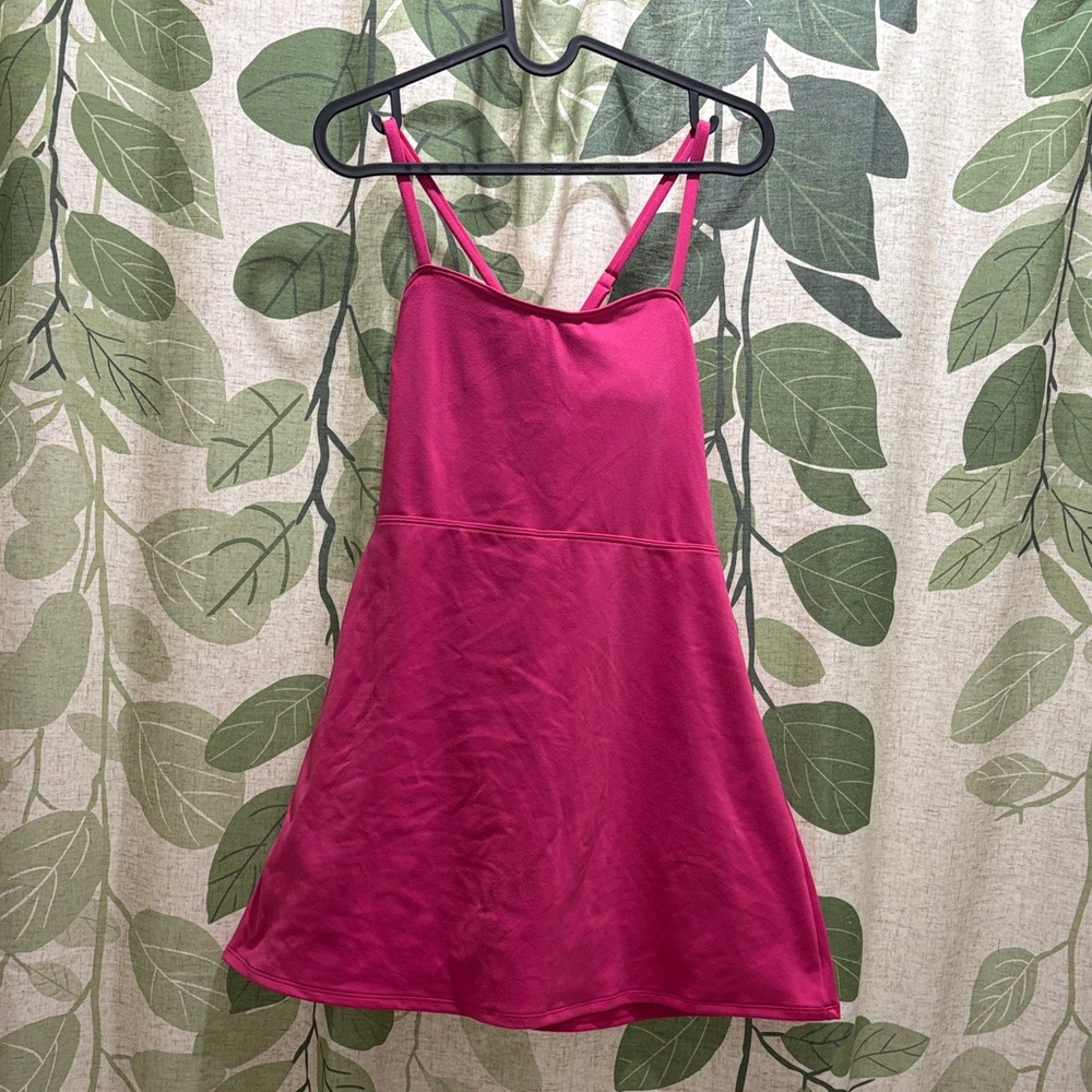 Gilly Hicks Fuchsia athletic spaghetti strap dress with shorts